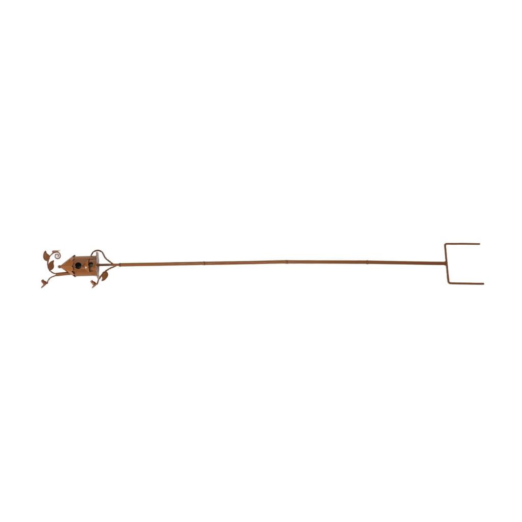 Metal Bird House for Outside with Pole Garden Decorative Birdhouse Stake for Outdoor Yard Decoration