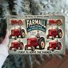 Farmall Vintage Tractor Metal Wall Art Sign - Rustic Farmhouse Decor for Home Garage Man Cave Garden Office Indoor Outdoor