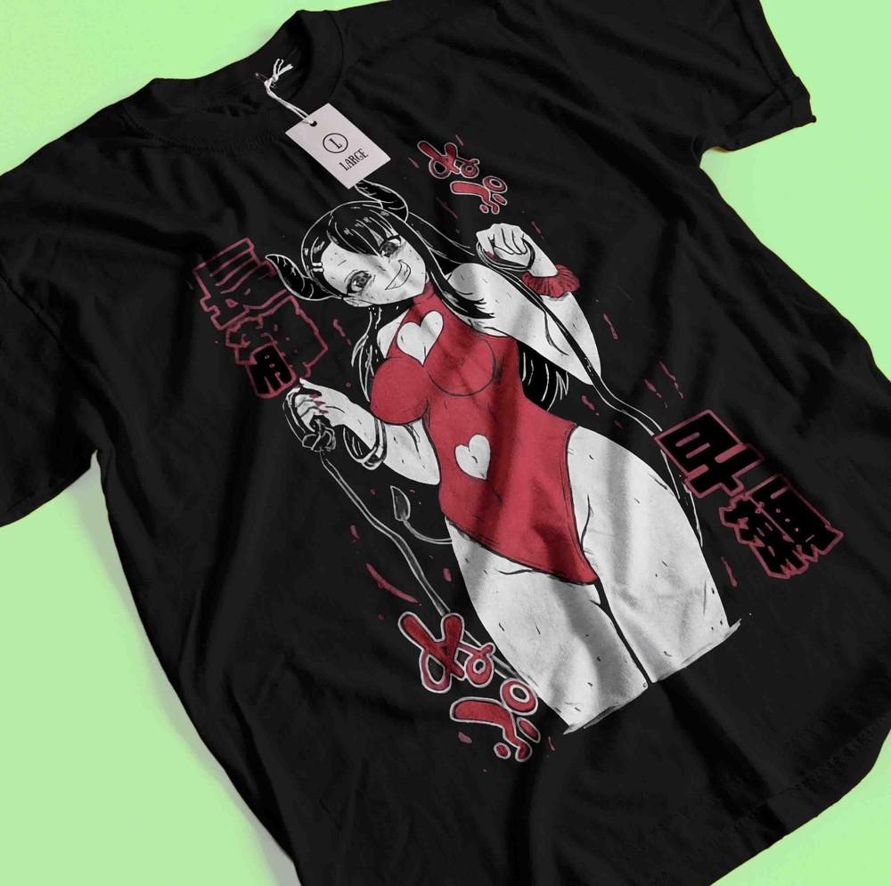 

Футболка Мисс Нагаторо Не играй со мной Футболка Каваи Хентай Аниме Девушка Футболка L