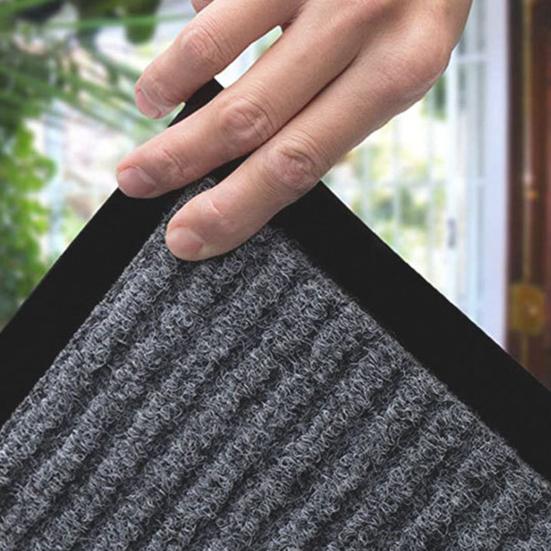 Striped Front Door Mat Heavy Duty Absorbent Entrance Doormat Indoor Outdoor Fade Resistant Waterproof