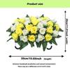 Künstliche Blume Sattel Künstliche Friedhofsblumen Für Grab Friedhof Gedenkblumen Für Außen Grabstein Dekoration