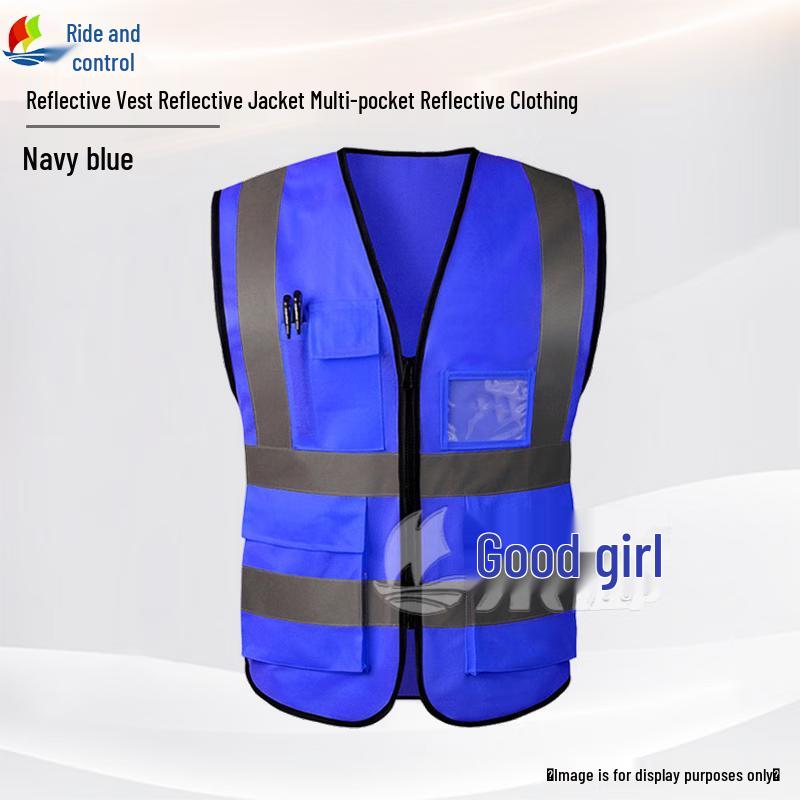 ChengYu High-Visibility Multi-Pocket Reflective Safety Vest