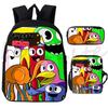 3Pcs/set Garten Of BanBan Backpack Anime Game School Bags Boys Girls Bookbag Cartoon Large Capacity Children Schoolbag Mochila