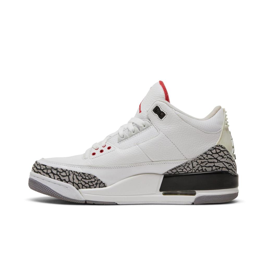 Air Jordan 3 Retro 'White Cement' 2011 (Unisex) Weiße / Feuerrote / Zementgraue / Schwarze Vintage Basketballschuhe 136064 105