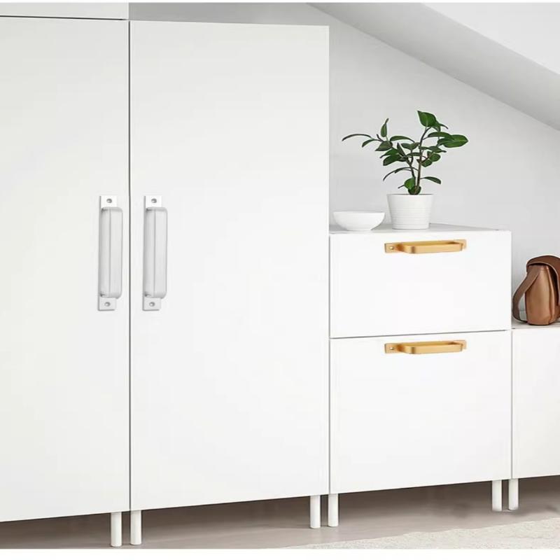 Alüminyum Alaşım Deliksiz Kulplu Cam Sürgülü Kapı Pencere Çekmece Dolap İt-Çek Banyo Çıkartması Kapı Kulpları