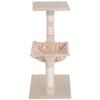 Cat Scratch Post with Bed Cat Tree for Indoor Cats Sisal Scratching Posts Hammock Kitty Activity Centre Beige