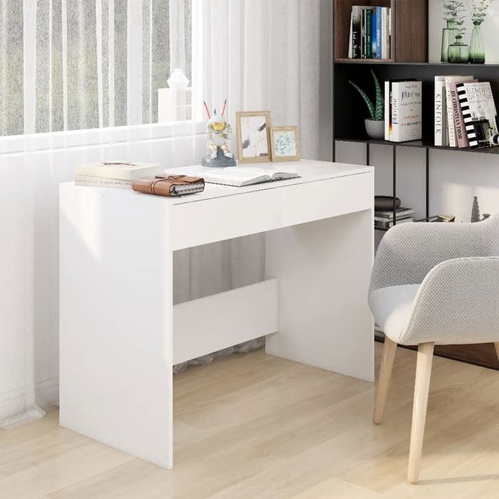 VidaXL Bureau Blanc 101 × 50 × 76.5 cm Aggloméré