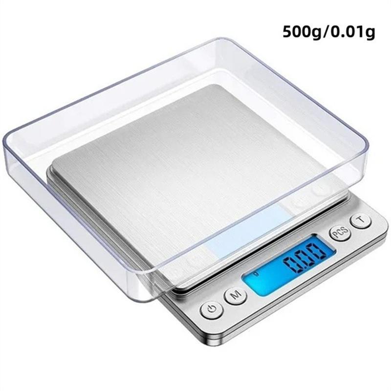 Kitchen Digital Scale Mini Pocket Scale Cooking Food Scale Precision Jewelry Scales with Back-Lit LCD Display PCS Tare Function