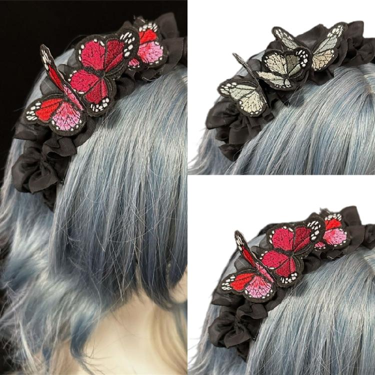 Gothicism Butterfly Hair Hoop Decorative Festival Hair Band Children Headgear Versatiles for Various Occasion