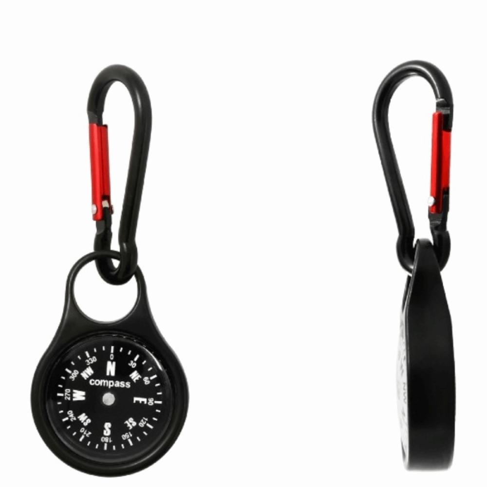 Spring Loaded Carabiner Clip Built-in Compass Key Carabiner Portable Climbing Hook Daily