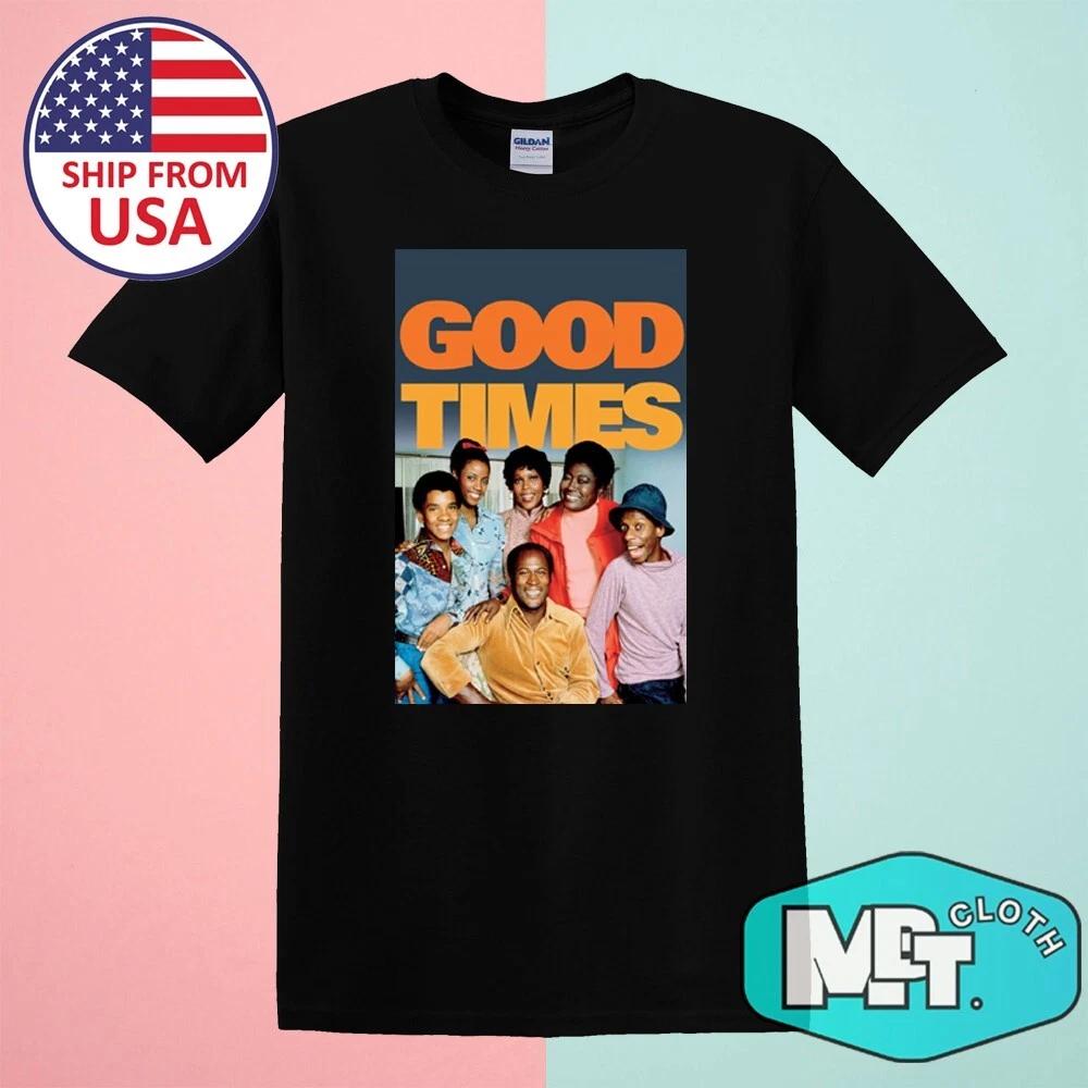 Good Times Top 70s Tv Show Men s Black Size S-5XL S