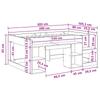 Kids Bed Frame with Storage Space Grey Sonoma 80 x 200 cm