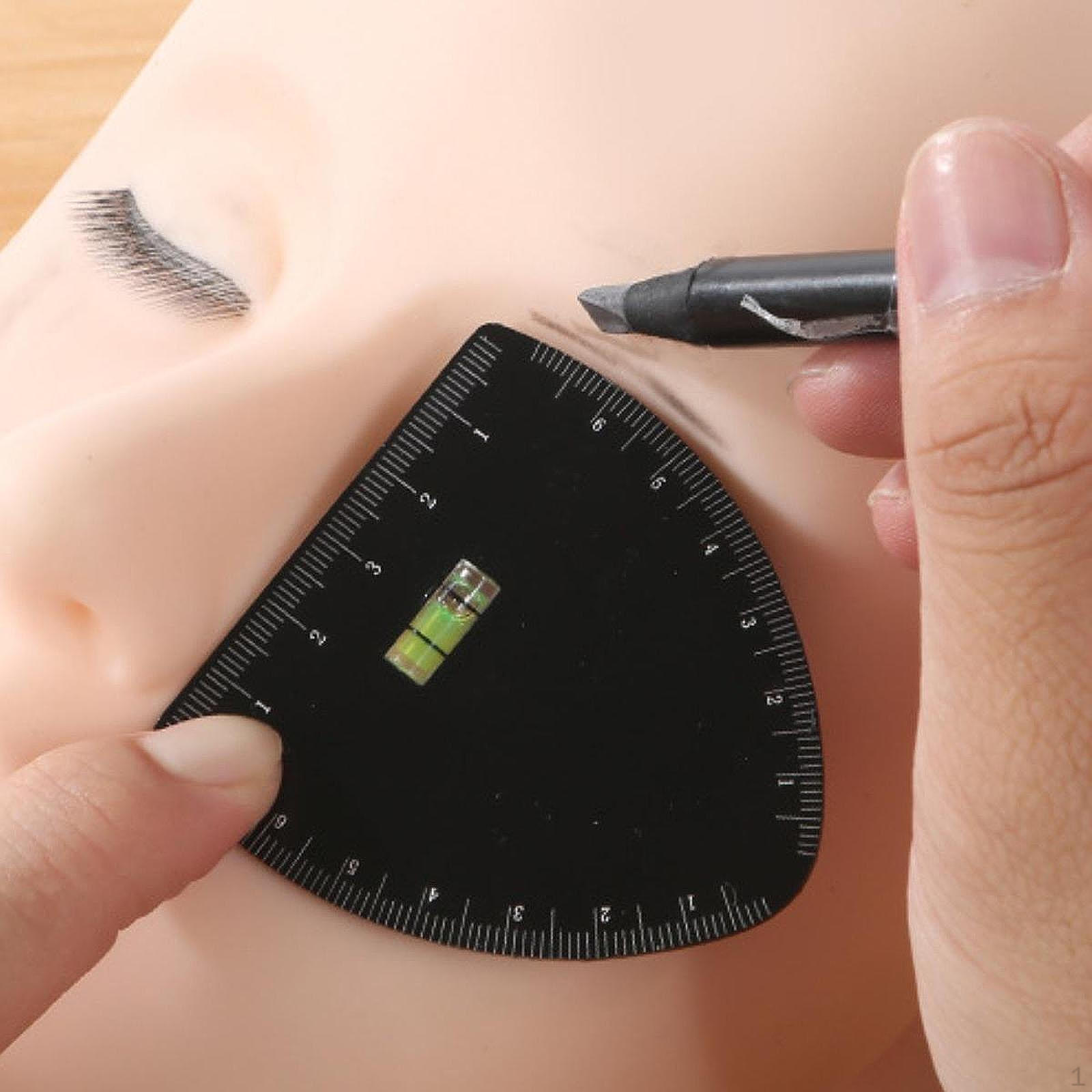 

Eyebrow Stencil Ruler Brows Template Easy to Use Black Sturdy Makeup Symmetry Tool for Beginners V Shape