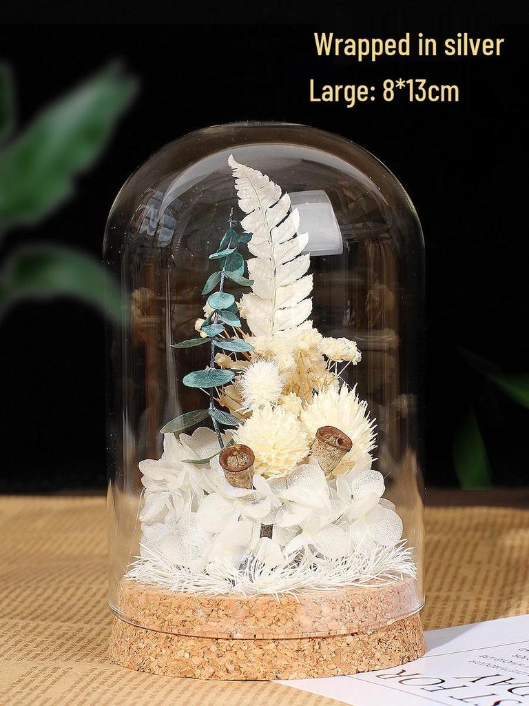 Handmade Preserved Flower Glass Dome Ornament: Double Ninth Festival DIY Kit for Creative Gifts & Team Activities