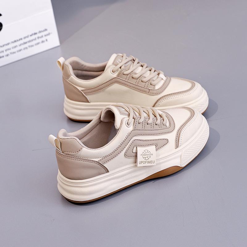 2025 spring little white shoes new Korean version ins female students platform heightening sports board shoes casual street auction 6521