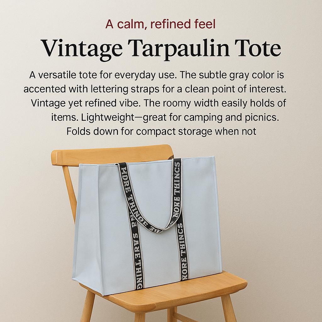 Daiso Antique Tarpaulin Bag