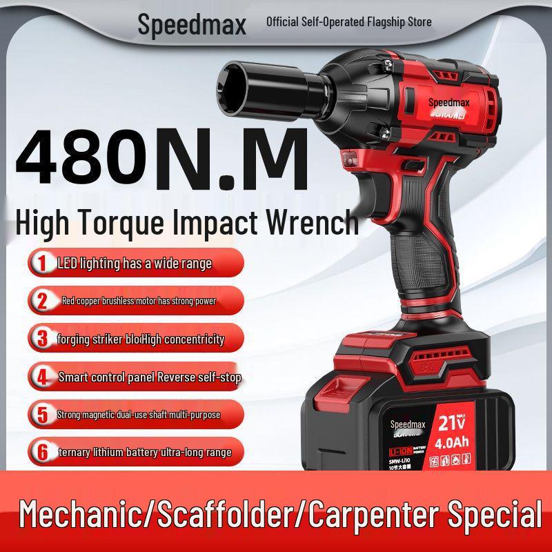High Torque Brushless Electric Impact Wrench for Ironworkers and Carpenters