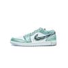 Air Jordan 1 Tide Rhythm Cyan Cushioning, Wear Resistant Low Top Vintage Basketball Shoes Men's Light Green FQ7687-300(Team1154-)