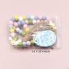 Bead Garland Easter Wall Hanging W/Tassels Handmade Spring Beads for Farmhouse Tiered Tray Country