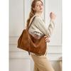 High-End Feel Lazy Style Frosted Cowhide Single Shoulder Women's Armpit Bag Large Capacity Commuting Tote Bag