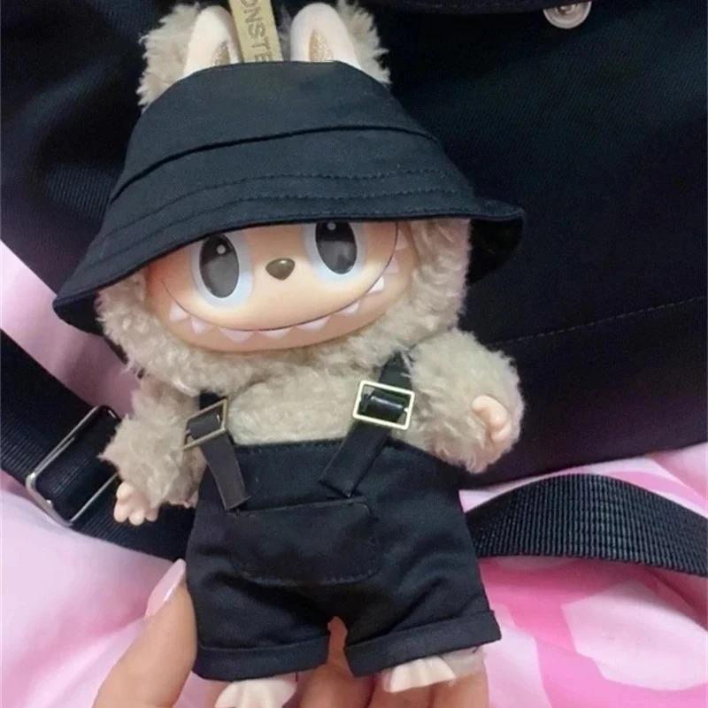 For Labubu 15-17 Cm V1v2 Outfit Accessories Mini Hat Overalls Set Decoration Small Clothes Children's Toys Birthday Gift