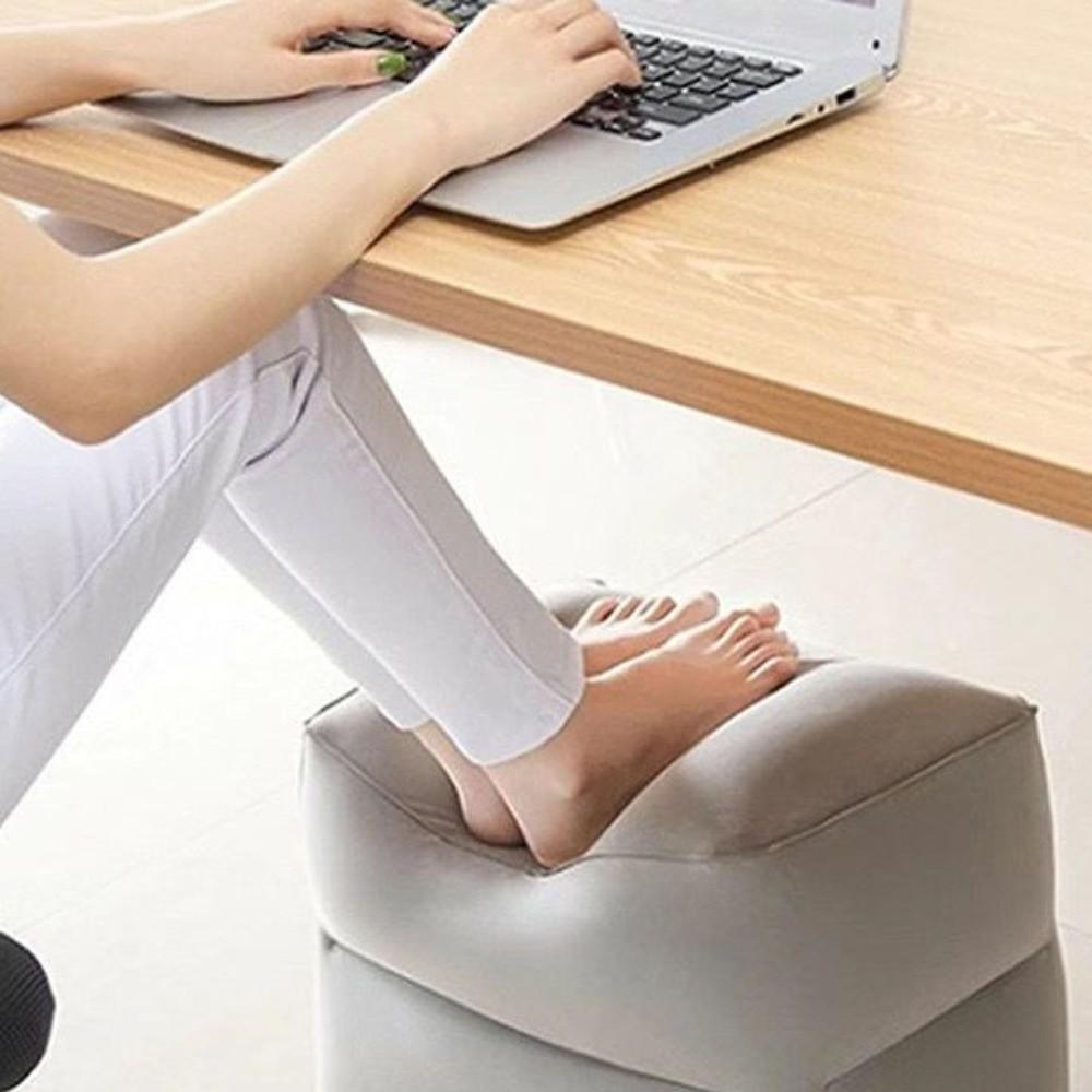 Compact Foot Relax Inflatable Footrest Comfortable Durable Leg Cushion Pillow Portable Lightweight Seat Cushion Car Travel