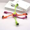 Interactive Knot Dog Toy Durable Bite-Resistant Dog Rope Toys Grinding Teeth Cleaning Toy Puppy Knot Dog Chewing Toy