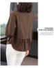 Women's Spring 2023 Plus Size Long Sleeve Loose Casual Cotton Shirt for Middle-Aged Moms