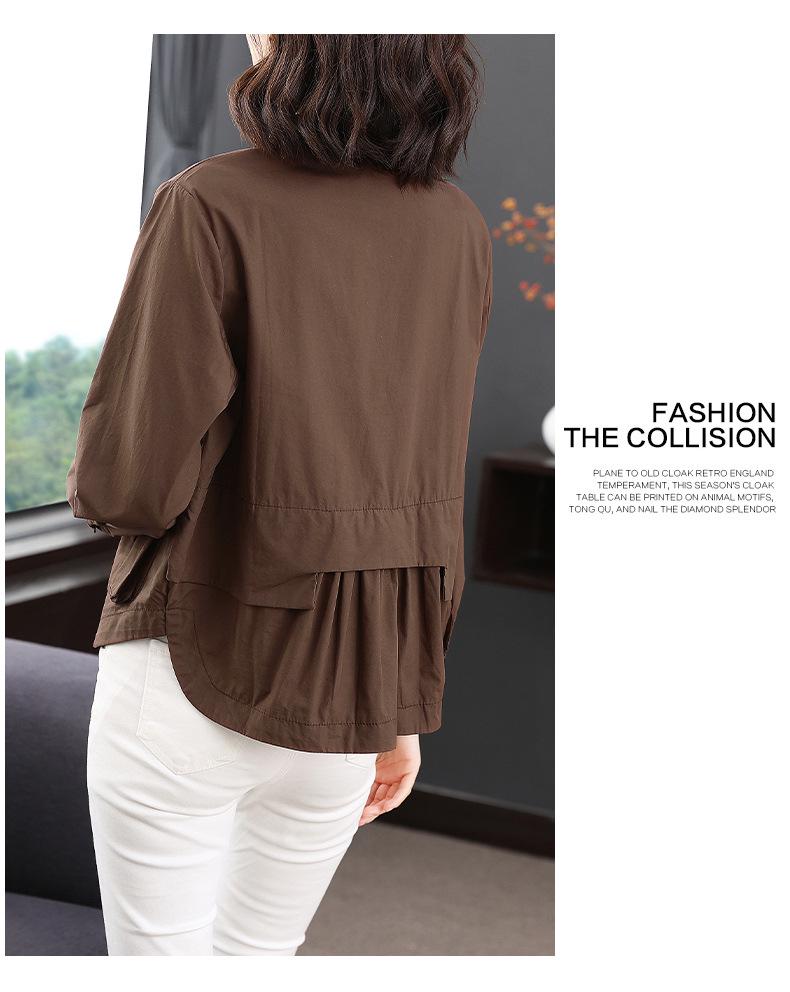 Women's Spring 2023 Plus Size Long Sleeve Loose Casual Cotton Shirt for Middle-Aged Moms