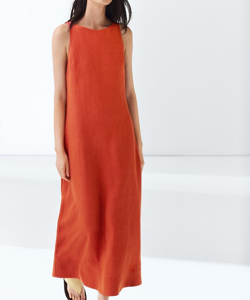 Masimodutti 100% Linen Halterneck Dress
