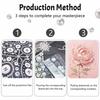 Pearl painting kit DIY pink peony flower home decoration painting
