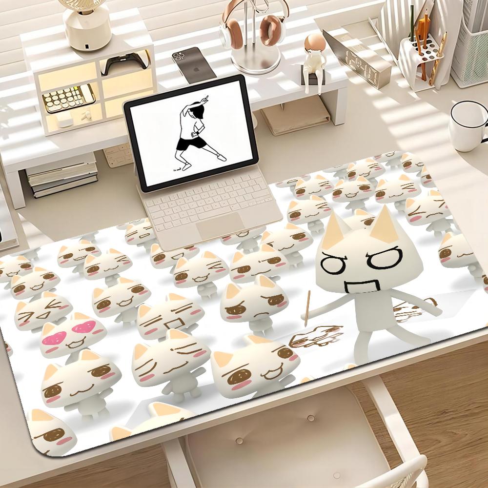 Inoue Toro Cute Cat Custom Skin Natural Rubber Gaming Mousepad Desk Mat Size For Game Keyboard Pad For Gamer