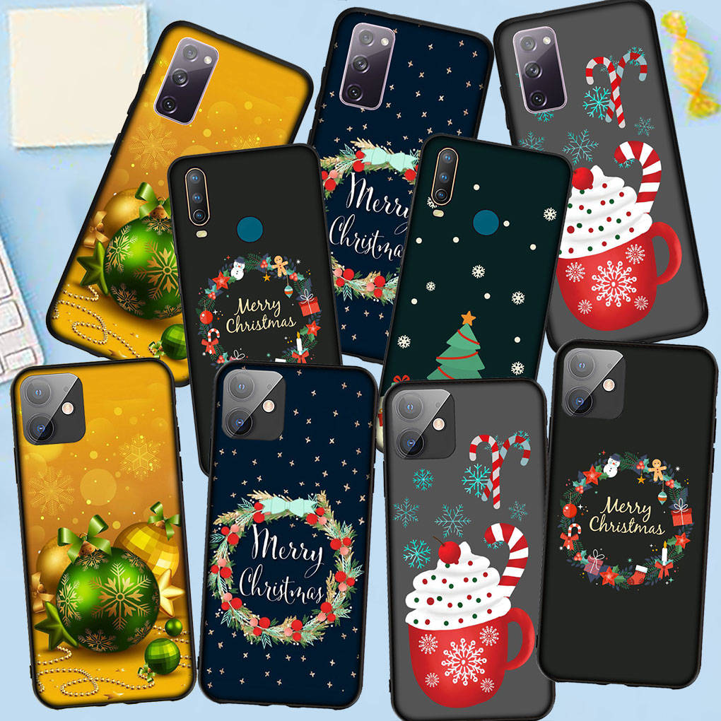 Phone Case for Samsung Galaxy S25 S24 S23 iPhone 16 15 Xiaomi Redmi Note 14 13 12 16E 11 Pro Max OPPO Moto Huawei Deer Snow Merry Christmas Tree Cover