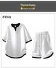 Trendy 2026 Men's Jacquard Sportswear Set: Faux Two-Piece T-Shirt & Shorts