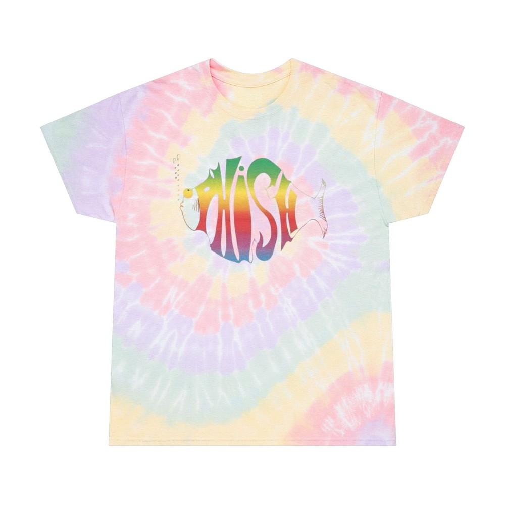 Phish Vintage Logo Graphic T Shirt S-2XL Unisex Cotton Tie-Dye Tee, Spiral S