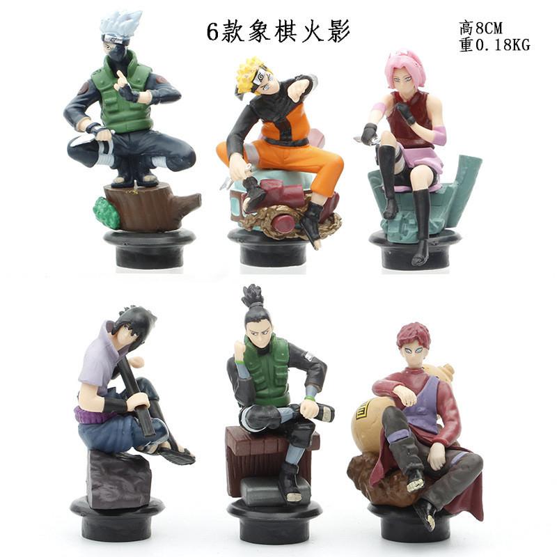 Pvc Naruto Shogi Stump Scene Toy Figure Model Collectible Naruto Kakashi 8cm
