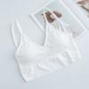 Big U Beauty Back Seamless Chest Wrap Tube Top Threaded Thin Shoulder Strap No Steel Ring Hollow Backless Sling Triangle Cup Bra Women