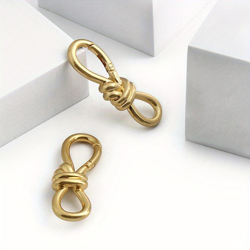 Women'S Tote Bag Metal Twist Knot Spring Ring Lobster Buckle Shoulder Bag Shoes Clothes Knot Decoration Keychain