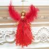 Feather Angel Doll Christmas Hanging Pendant 19*12cm Drop Ornament Gift Xmas Tree Decorations