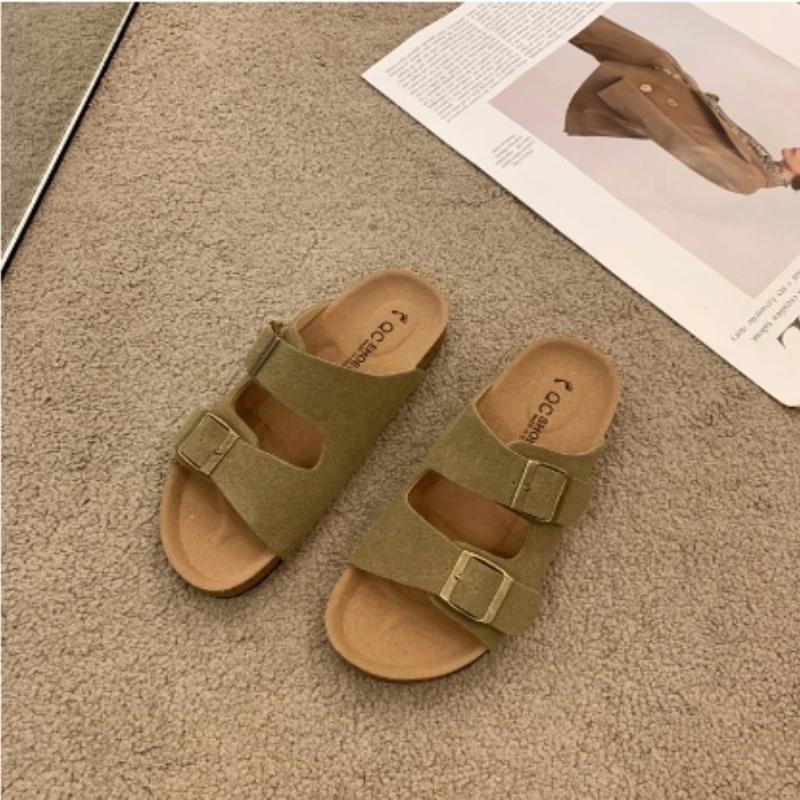 

2024 Модные сандалии Женские сандалии на плоской подошве Римские сандалии на плоской подошве с застежкой-молнией Пляжные женские летние новые неглубокие туфли для женщин Sandalen 42 хаки