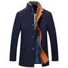 Nuevo rompevientos de cachemira de invierno para hombre, informal, de negocios, de mezcla de lana, nuevo abrigo cálido y grueso para hombre, mezcla de lana para hombre