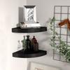 VidaXL Floating Corner Shelves 2 Pcs Black 25x25x3.8 Cm MDF