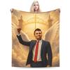 Charlie Kirk Angelic Advocate Blankets  Soft Warm Plush Throw Blanket For Child Couch Chair Sofa Bed Flannel Bedspread Bed Cover