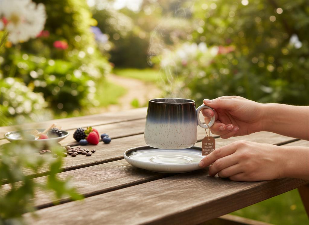 Cup With Saucer 250 Ml For Coffee Tea Ceramics Luna Line