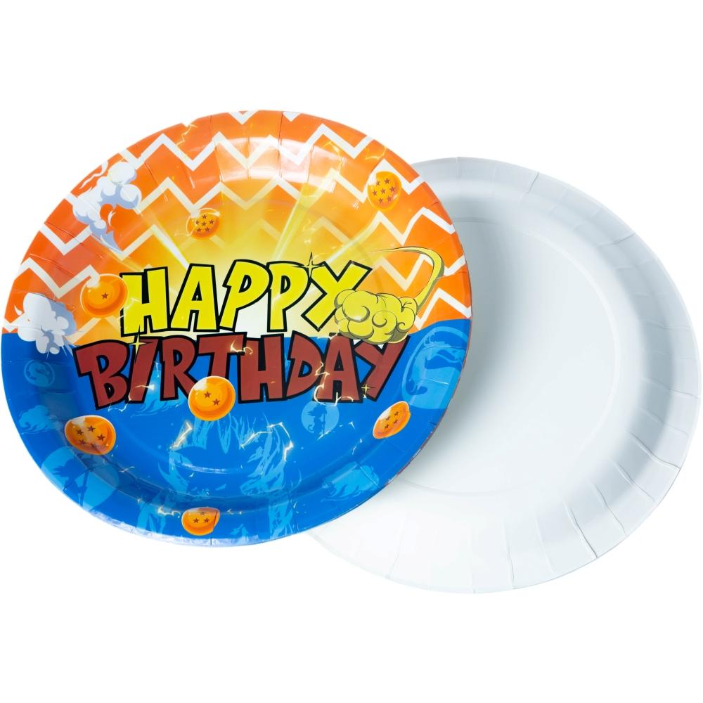 Dragon ball Birthday Decoration Goku Figure Stickers Balloons Disposable Tableware Tablecloth Straw Plates Baby Shower Supplies