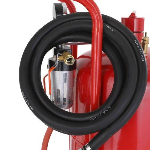 VEVOR 10Gal/40L Sandblaster Equipped with Nozzle Shut-Off Valve Pressure Gauge Ceramic Nozzle 2.5m Hose Filling Funnel Watertrap 6\" Rubber