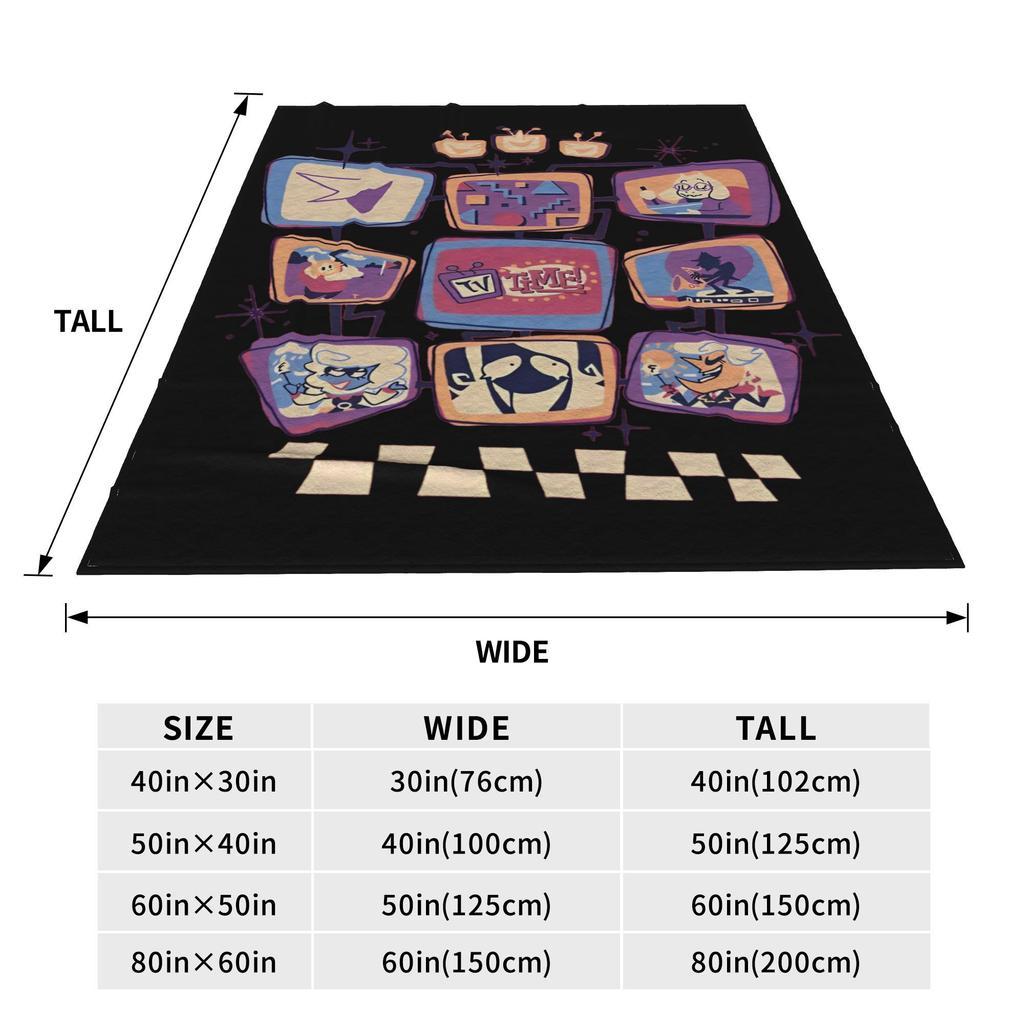 It's TV Time! Fleece Throw Blankets Tenna Deltarune Blanket for Home Outdoor Super Warm Bedding Throws,