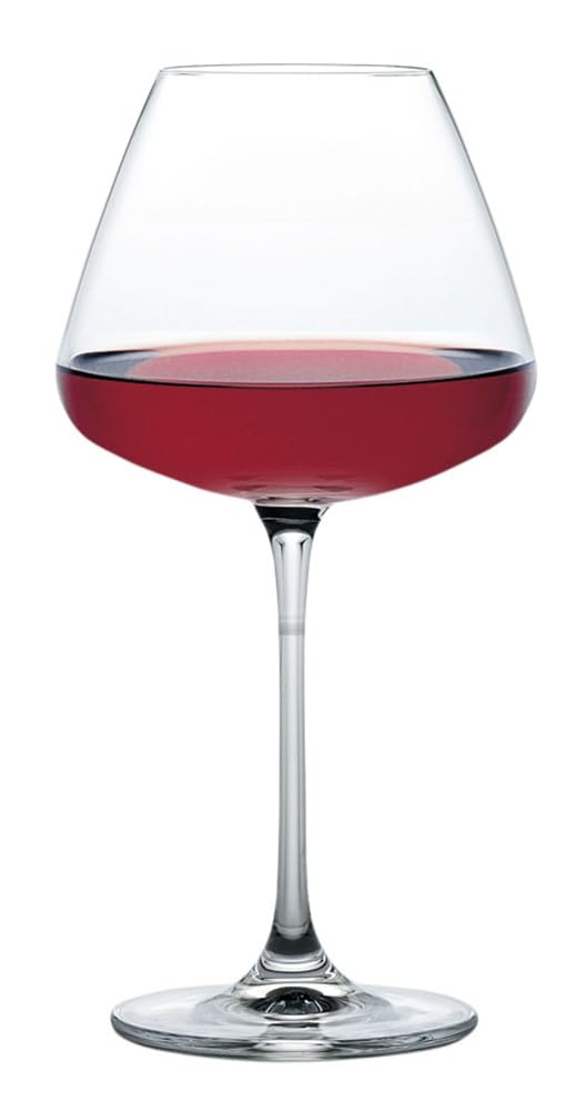 Toyo Sasaki Glass DESIRE Burgundy Elegant Wine Glasses, 590ml, Set of 6, Dishwasher Safe, Shatter-Resistant, Thin, for Red Wine, RN-13285CS