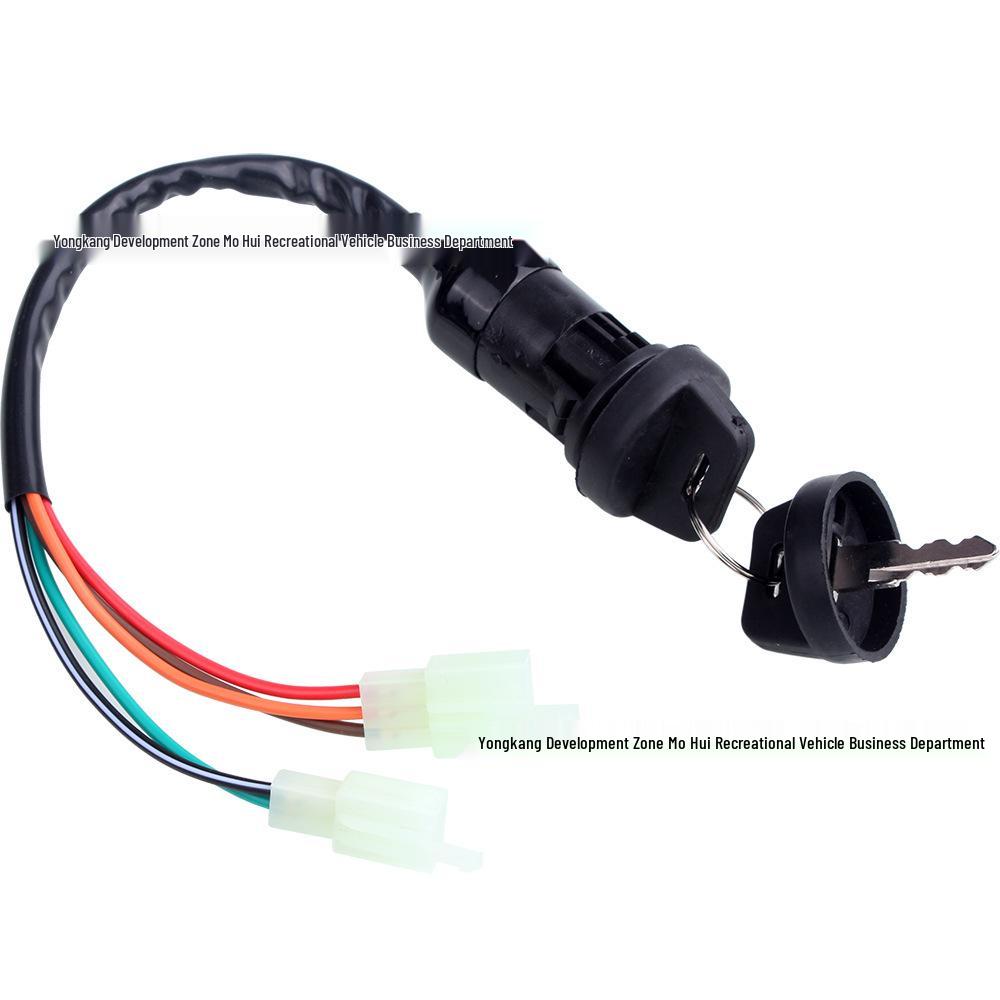 Off-Road ATV/Beach Buggy Five-Wire Three-Gear Ignition Switch & Electric Door Lock Key with Headlight