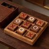 Classic Tic Tac Toe Strategic Board Game Night Family Party Travel Fun Wooden Educatinal Toys Kids & Adults Logic Challenges